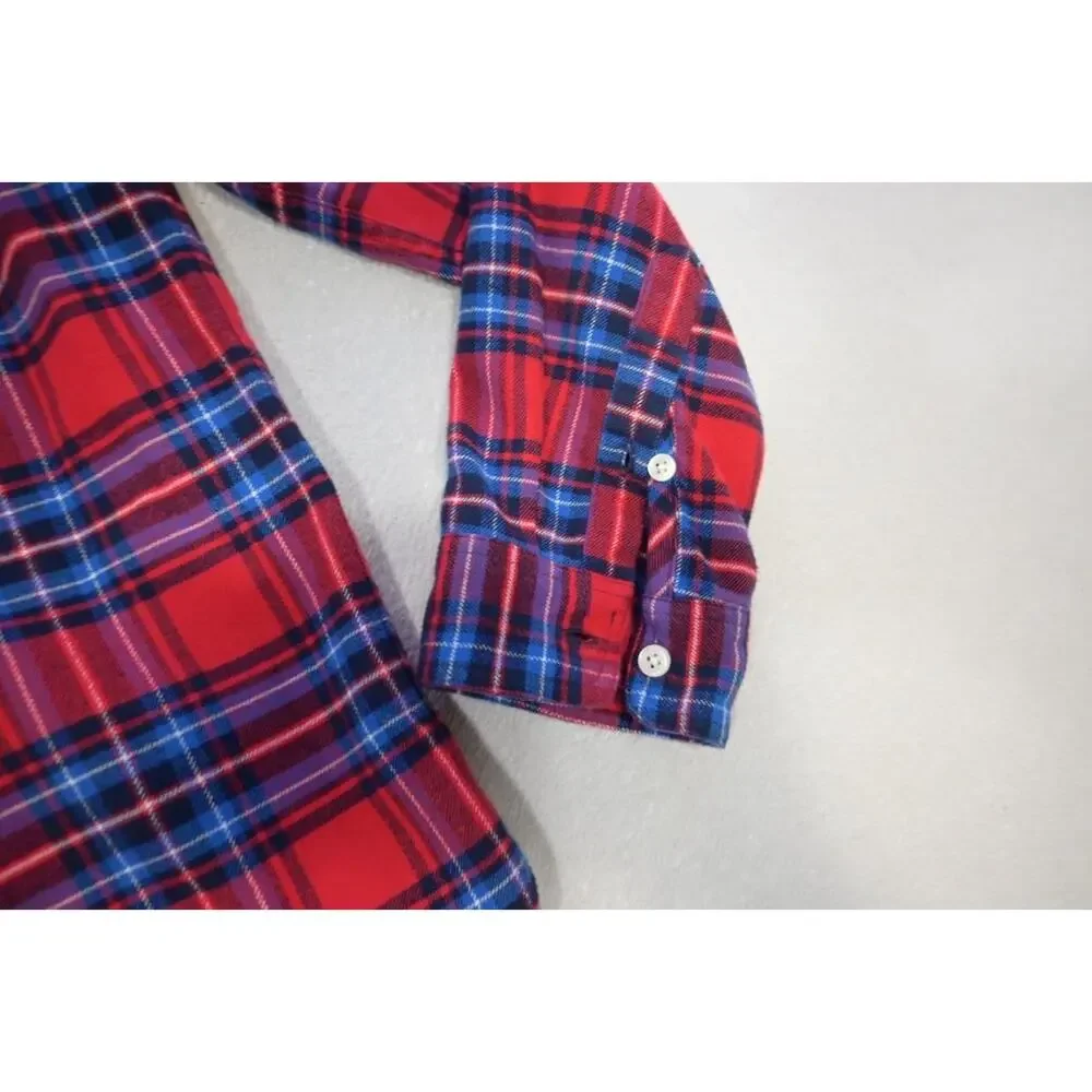 J Crew 3/4 Zip Flannel Camp Shirt Mercantile Plaid Long Sleeve Mens Sz Medium‎